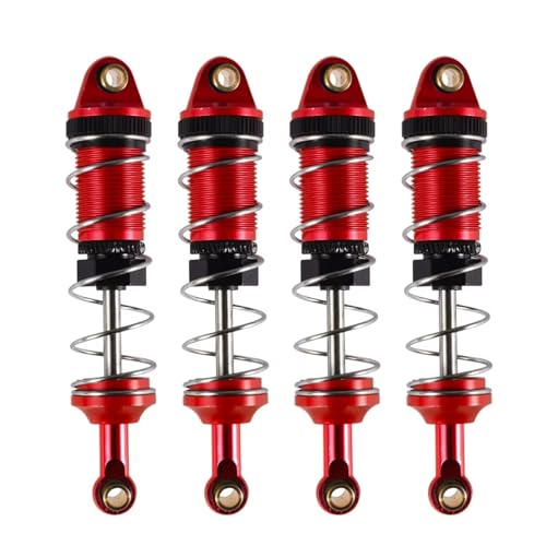 RCショックアブソーバー For MN128 MN86 G500 1/12 9Imod 4PCS 74mm RCカーショックアブソーバーアルミアップグレード油圧ショックアブソーバーパーツ交換用(Red)