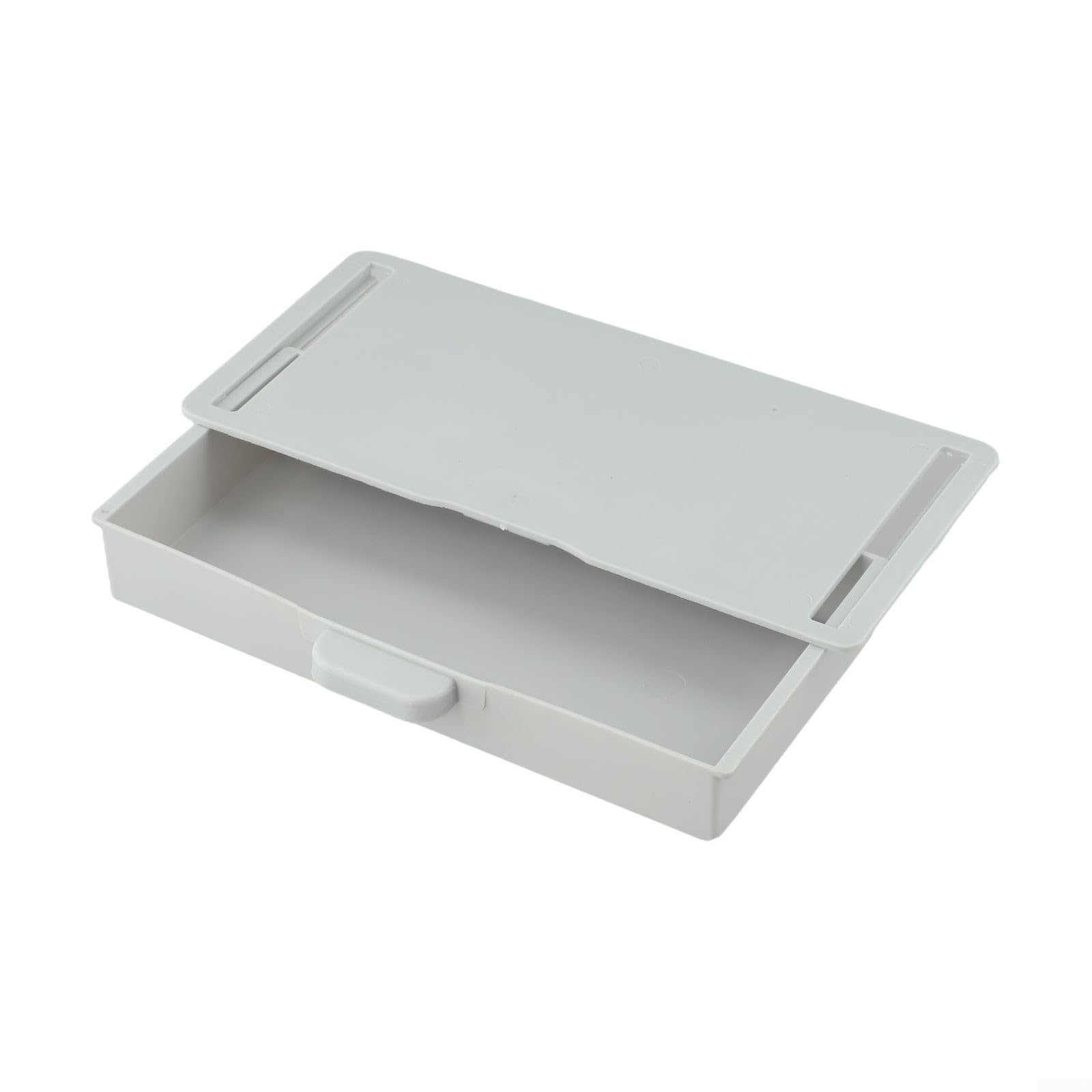 Under Desk Drawer Self-Stick Storage Organizer, Under Table Drawer Storage,Hidden Sliding Under Table Drawers, for Home Office School (Grey)