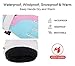LULLABY KIDS Winter Gloves for Kids Gloves for Kids Skating Gloves Cold Gloves Unisex Kid's Waterproof Ski Snow Gloves, Pink Blue Grey, M(7-9Y)