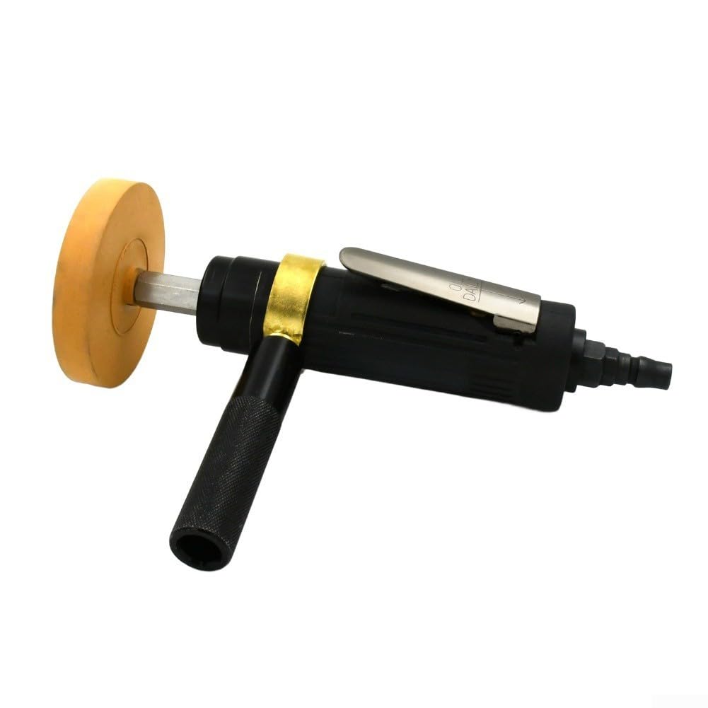 Kit de herramientas neumáticas para quitar pegamento con rueda de goma de goma de 4 pulgadas, adaptador de taladro de rosca de 5/16 a 24 para calcomanía de vinilo para extracción de cinta de rayas en