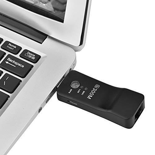 Ripetitore Wireless USB, Mini Amplificatore di Segnale Ripetitore Portatile da 2,4 GHz 300 M AP Adattatore di Rete WiFi Smart TV, per Migliorare il Segnale di Rete Wireless, Migliorare la Velocità di