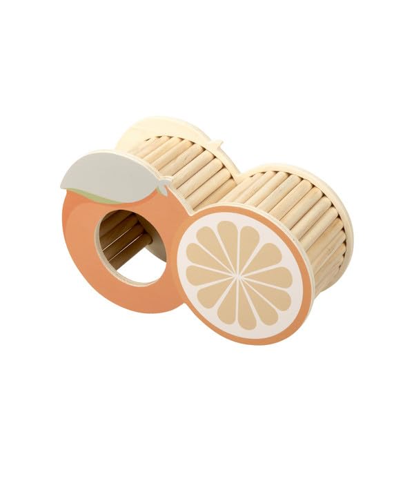 Dehner Casa para roedores de Color Naranja, Accesorio para hámster/roedores/Ratones, Aprox. 23 x 14 x 9 cm, Madera de Pino certificada FSC®, Color Naranja/Natural