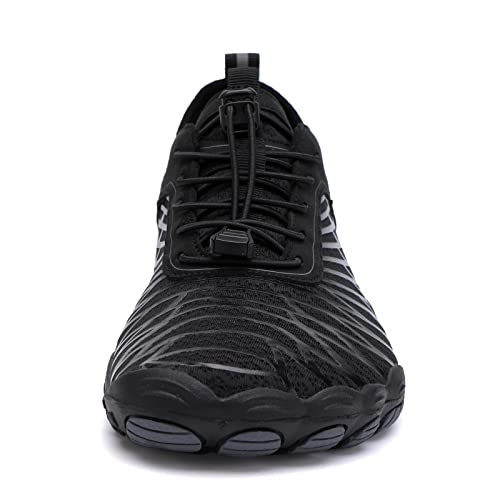 Image of Hike Barefoot Shoes for Women Men Breathable & Non-Slip Athletic Footwear Wide Toe Water Shoes Black