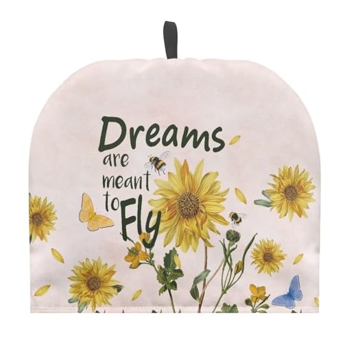 Image of Generic Hudotybom Sunflower Print Tea Cozy for Teapot Insulated Large Teapot Cover to Keep Warm Tea Kettle Cover Machine Washable Coffee Pot Cloth Covers Kitchen Home Decorations for Housewife Mom