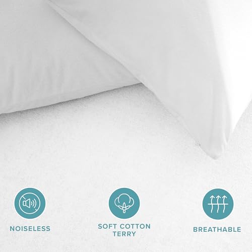Image of Bare Home Premium Pillow Protectors - King Size (2 Pack) - Premium 100% Waterproof & Breathable - Cooling - Vinyl Free Hypoallergenic - 10 Year Warranty (King Size, Pack of 2)