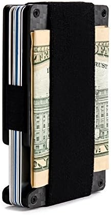 Minimalist Aluminum Wallet, Slim Money Clip Metal Wallet RFID Front Pocket Wallet