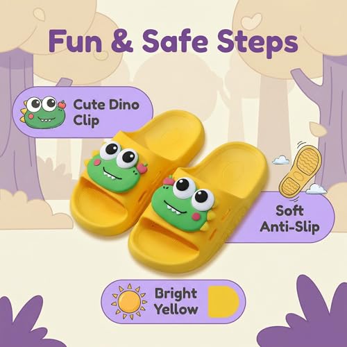 Image of Toddler Little Kids Slides Sandals Unicorn Dinosaur Bunny Beach Pool Shower Slides Anti-Skid Home Bath Slippers Cute Summer Outdoor Shoes for Girls and Boys