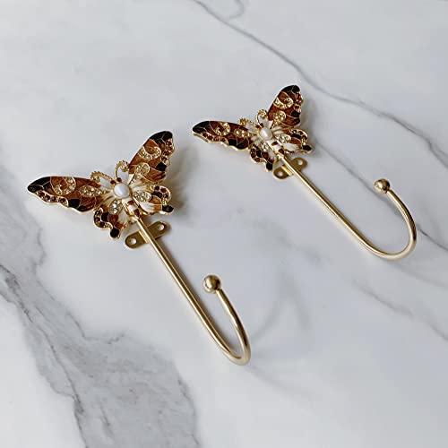 Vintage-Butterfly-Decorative-Wall-Hooks-Rack-Hangers-for-Hanging-Clothes-Coats-Towels-Keys-Hats-2-Pack-Antique-Metal-Mounted-Wall-Hook Vintage Butterfly Decorative Wall Hooks Rack Hangers for Hanging Clothes Coats Towels Keys Hats 2 Pack Antique Metal Mounted Wall Hook