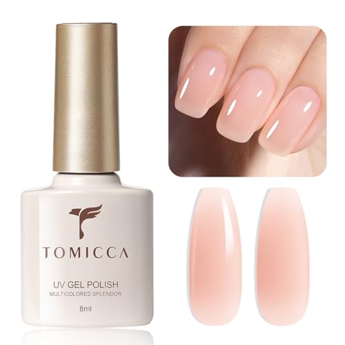 TOMICCA UV Nagellack, Nude Farben Gel Nagellack UV/LED Soak-Off Gel Nail Polish Geeignet für...