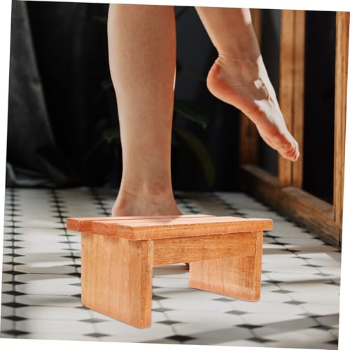 Tabouret en bois marron léger et antidérapant pour douche et sauna - 3
