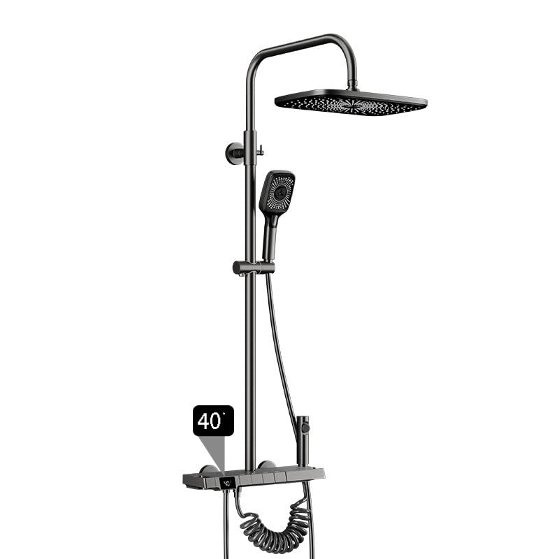 Colonne de douche thermostatique avec affichage digital LED et touches piano ergonomiques