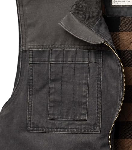 Image of Legendary Whitetails Men's Tough as Buck Vest for Men, Work Flannel Lined Hunting Outerwear, Casual Western Insulated Zip Up