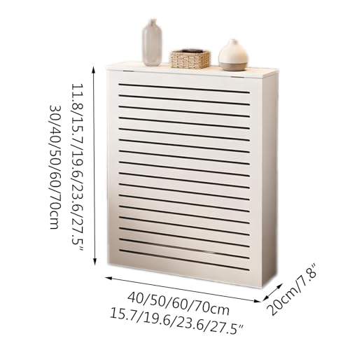 Cache-radiateur en bois premium avec tablette de décoration supérieure - 3
