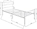 GIME Twin Size Bed Frames with Storage for Girls Boys Adults, Metal White Bed Frame No Box Spring Needed, Single Bed Platform Mattress Foundation with Headboard/Footboard for Student
