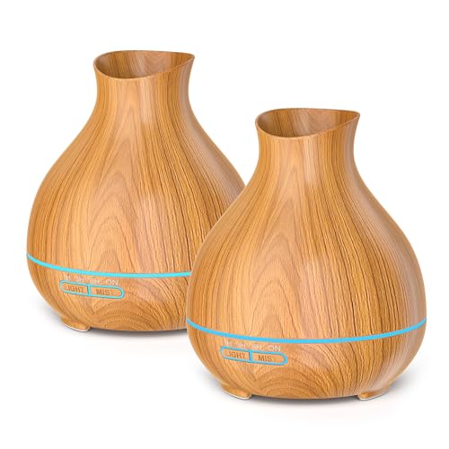Aromatherapy Diffuser with 550ml Water Capacity, 2-Pack Ultrasonic Humidifiers