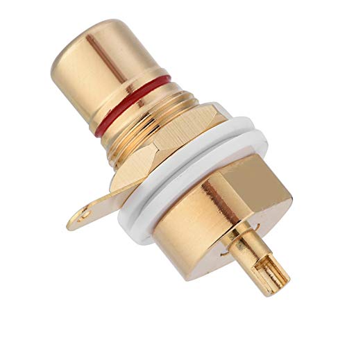 2 Pcs Gold Plated Copper Rca Panel Mount Female Jack Terminal Socket Audio Connector, Subwoofer Kitsspeaker Parts & Components #TOP2