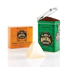 Bacha Coffee | Grand Torino Fine Flavoured Coffee, Autograph Collection, 100% Arabica Specialty Coffee, Ground Beans, Medium Roast, 350g & 100% Natural Unbleached Wood Fibre Paper Filters, Small