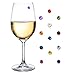 Swarovski Crystal Magnetic Wine Glass Charms Set of 12 Glass Markers that Work on Stemless Glasses - Gift/Storage Box Included by Simply Charmed