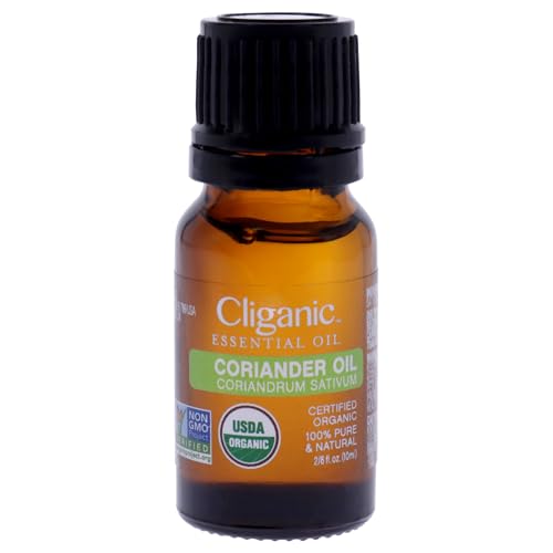 Image of Cliganic Organic Coriander Seed Essential Oil, 100% Pure Natural for Aromatherapy | Non-GMO Verified
