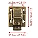 XZW 4PCS Antique Hasp Latch Vintage Decor Padlock Hasp with Screw for Wooden Toolbox and Small Jewelry Box Bronze Color (Bronze)