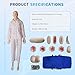 Medical Mannequin for Training, Patient Care Skills Training Mannequin with 4 Decubitus Care Module & 8 Trauma Module for Nursing Medical Training Teaching Education Supplies (Professional)