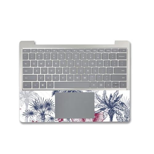Image of MightySkins Carbon Fiber Skin Compatible with Microsoft Surface Laptop Go 3 (2023) Full Wrap Kit - Tropical Jungle | Protective, Durable Textured Carbon Fiber Finish | Easy to Apply | Made in The USA