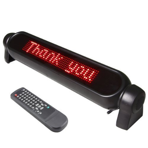 DecentGadget 12V Remote Led Car Message Sign Board Scrolling Message Display Board