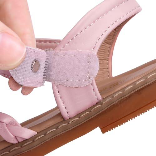 Girls Sandals with Flowers Summer Dress Shoes Open Toe Girls Flats Sandals4