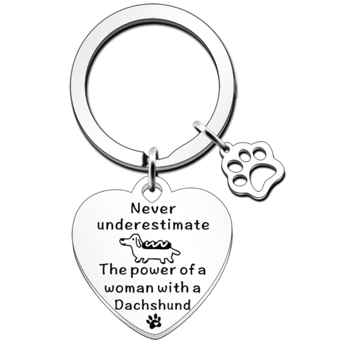 JETTOP Dachshund Gifts-Sausage Dog Gifts Dachshund Mum Keyring Dachshund Gifts for Women Sausage Dog Gifts for Women Dog Lover Gifts