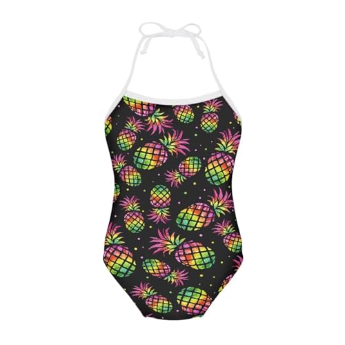 Image of ELEQIN Cartoon Animal Cute Girls One Piece Swimsuit Adjustable Swimwear for 3Y-10Y