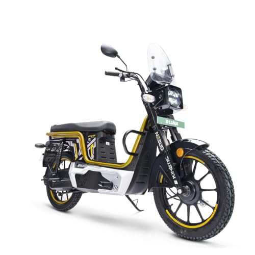 Image of E-Luna X3 Prime Electric Scooter with charger - Pearl Yellow - Ex-Showroom