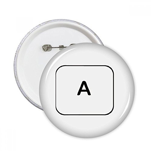Badge bouton rond symbole de clavier 5pcs XL décorations de vêtements