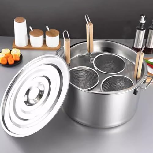 Cuiseur à pâtes 4 trous avec paniers suspendus pour cuisson simultanée