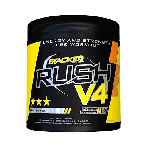 Rush V4 Pre-Workout Booster, Fruit Punch