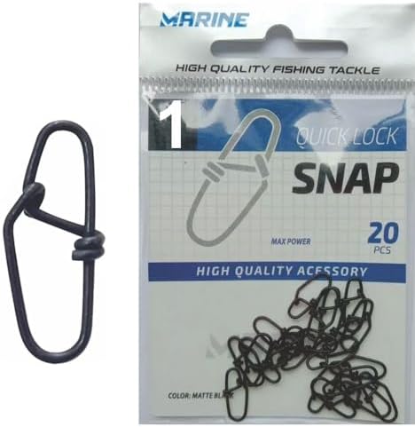 Snap De Pesca Quick Lock N1 Marine Sports 15kg 33lb 20pçs