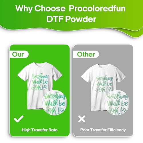 DTF Powder Hot Melt Adhesive Powder White 500g (17.6oz) DTF Transfer Powder for Sublimation, Compatible with Printhead ET-8550, ET8500, XP-15000, L1800 DTF Printers