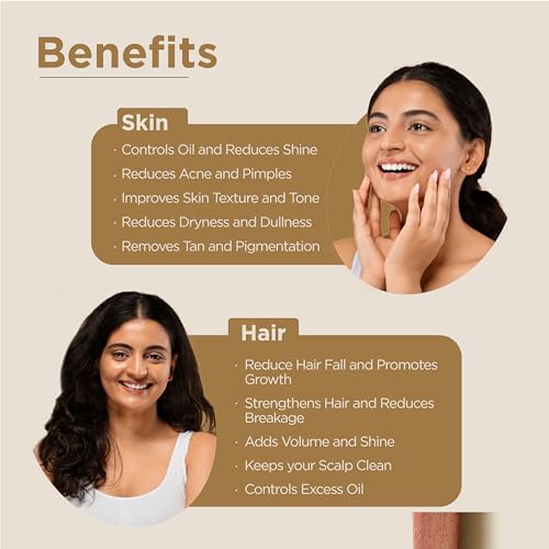 INDUS VALLEY BIO Organic Multani Mitti Powder (Bentonite clay) for Skin & Hair Mulethi Powder for Face Yashtimadhu Liquorice Glycyrrhiza Glabra (200g + 100g =300g)