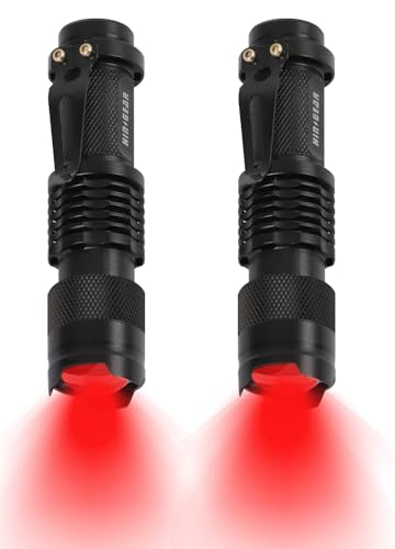 HinsGEAR 2 Pack Red Flashlight...