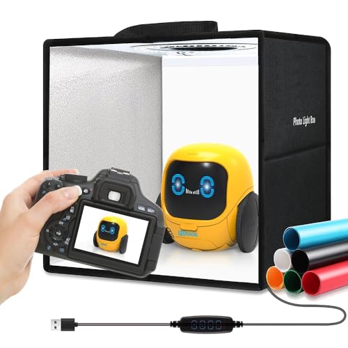 OBEST 30cm Scatola di Luce da Studio, Portatile, Pieghevole, con Molteplici Angoli, Luci Led Di...