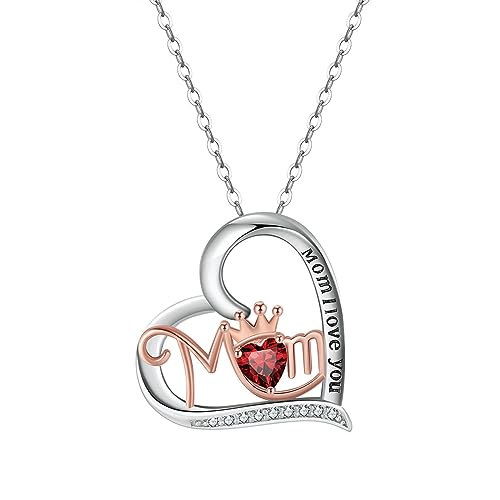 Collier pendentif cœur pourpre en argent 925 à porter au quotidien ou en soirée