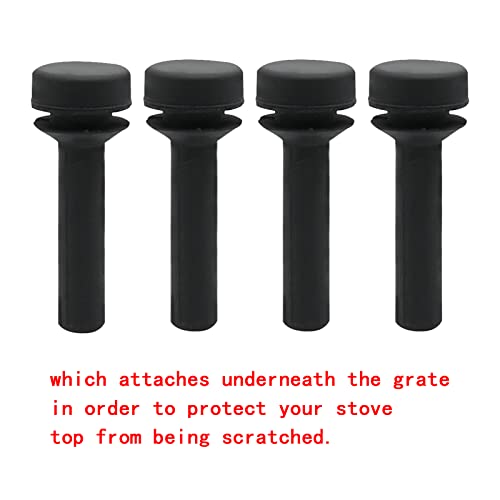 4 Pack WB02X24790 Grate Rubber Feet Compatible with GE Gas Stove Top Range Grate Foot Rubber Pads GE Stove Parts Rubber Grate Bumpers Stove Replacement Cooktop Grate Foot, Ytpoools - Thumbnail 6