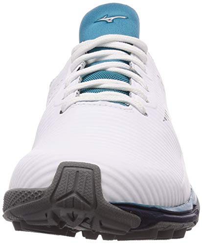 [ミズノ] ゴルフシューズ ウエーブケイデンス スパイクレス 3E メンズ ホワイト×サックス 25.5 cm 2枚目