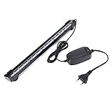 EIMSOAH Barra de Luz de Burbujas LED Colorida para Acuarios, Cuentas de Alto Brillo con Control Remoto, para Decoraciones Subacuáticas, Iluminación de Oxígeno, Agua Salada, Agua Dulce (DB-40)