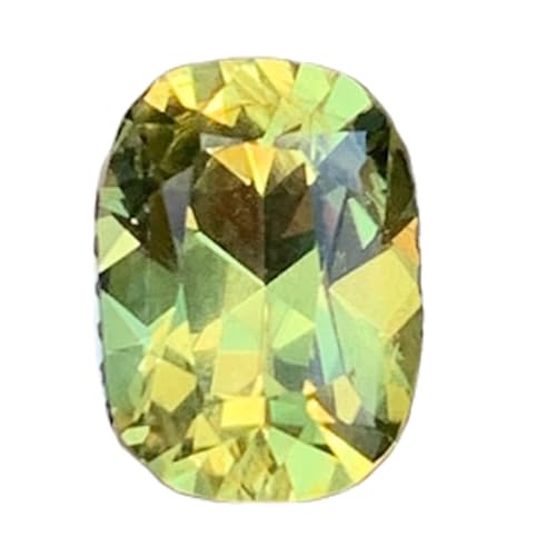 Saphir vert naturel coussin 9x6.8mm, gemme facettée de haute joaillerie