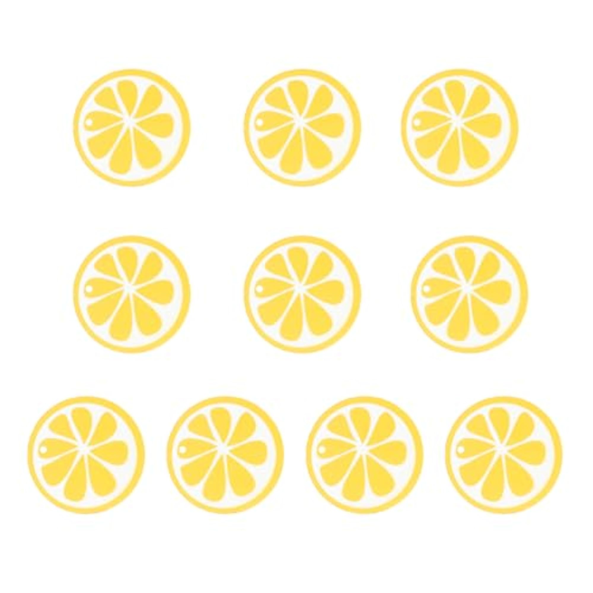 10pcs DIY Wooden Lemon Ornaments for Crafts