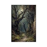 XFATGIA Spukbaum-Tunnel-Poster, Leinwand, Poster, 