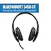 BlueParrott S450-XT Stereo Bluetooth Wireless Headphones 82% Noise Canceling Over Head Headset with Mic for Music and Calls, Hi-Fi Stereo Audio, 300 ft. Wireless Range, 24 hrs. Talk Time, Black