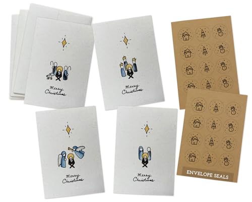 Cartes de Noël en papier kraft de qualité supérieure pour vœux raffinés