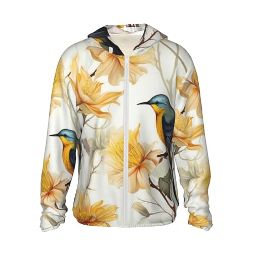 Chemise de soleil homme UPF 50+ manches longues motif oiseaux