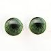 Jade Green Jaguar Sew On Button Glass Doll Eyes for Stuffed Animal Plushie Pair for Art Dolls, Sculptures, Props, Masks, Fursuits, Jewelry Making, Taxidermy, and More (30mm)